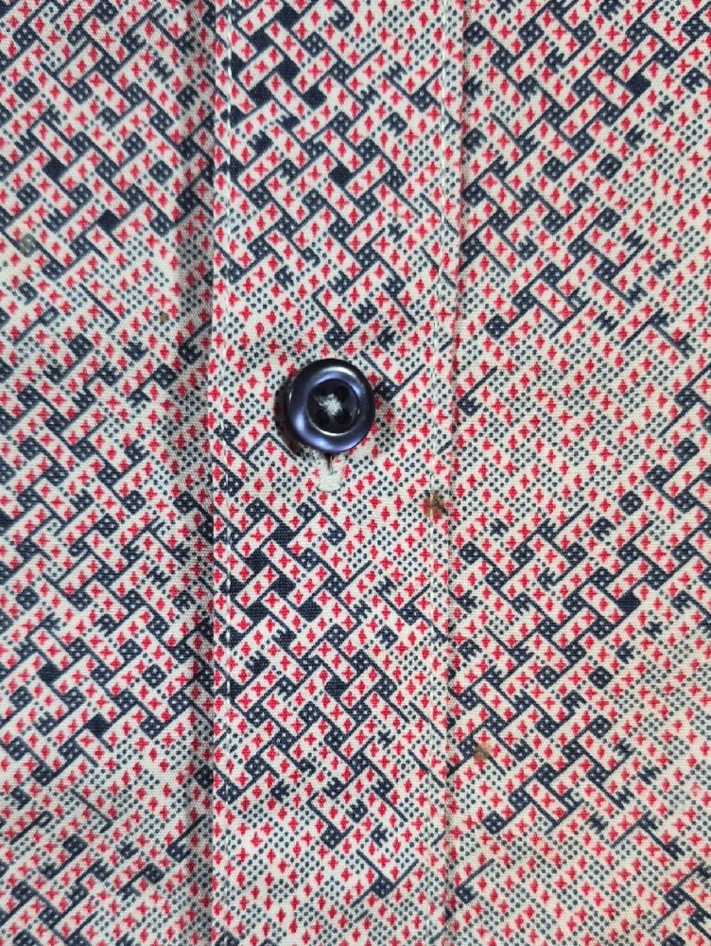 Men's Patterned Light Pink Casual Button-Down Shirt - Picture 4 of 8